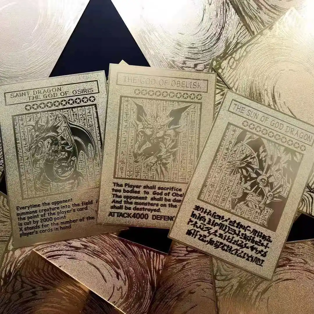 

Металлическая карточка Yu-Gi-ой, три фэнтези-Бога
