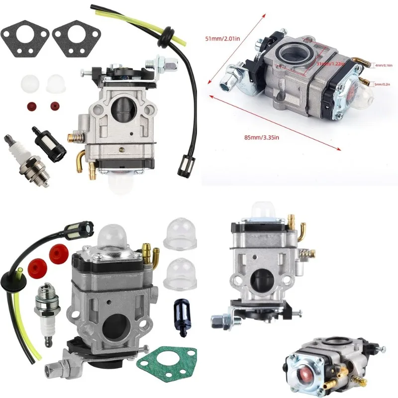 Kit Carburatore 52cc 49cc 43cc con Filtro Carburante e Guarnizioni per Parti Motore