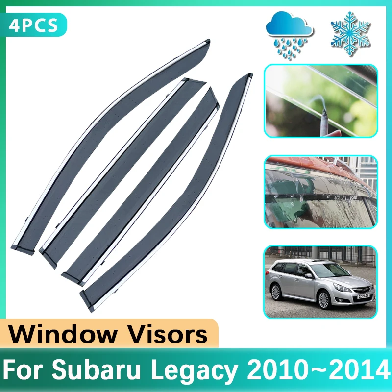 

Deflectors For Subaru Legacy Touring Wagon Liberty BM BR 2010~2014 Car Windows Visor Rain Smoke Sun Guard Cover Car Accessories