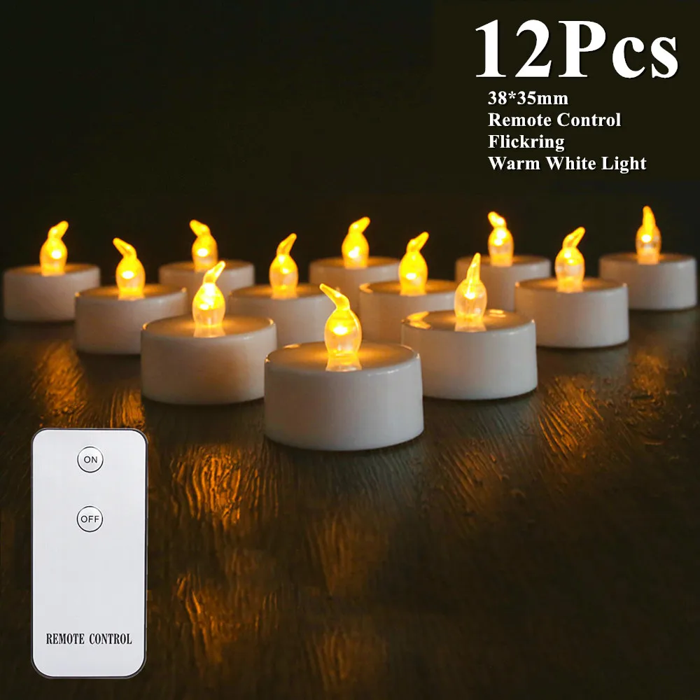Flameless LED Candle Set with Flickering Flame Effect