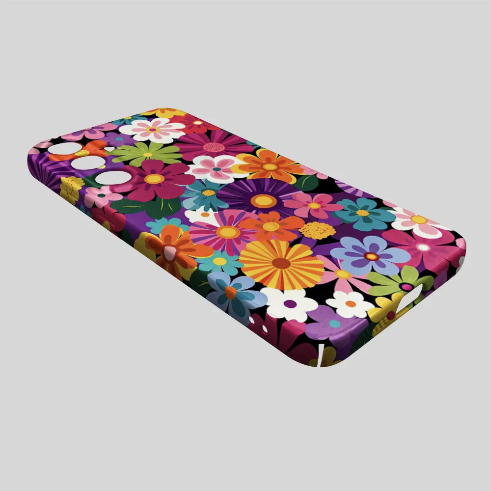 Colorful Vintage Flower Pattern Hard Shell Phone Case