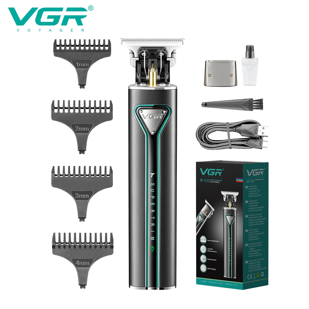 Panorama Picasso item VGR Haar trimmer T9 Tondeuse Professionele haarsnijmachine Elektrische  baardtrimmer Metalen draadloze trimmer voor heren V 009| | - AliExpress