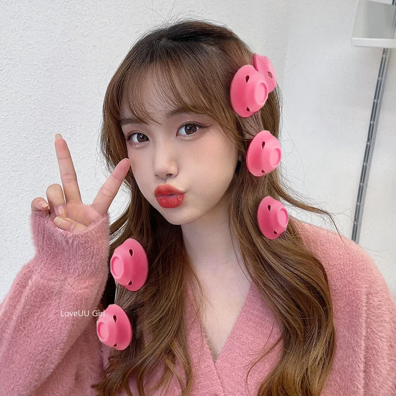 5/10/20pcs Soft Rubber Silicone Hair Styling Tool Hair Curling Tools Heatless Hair Curler Twist Hair Rollers Clips No Heat Curls DIY Hairs Styling Tools