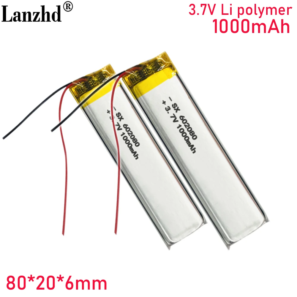 LiPoリチウムポリマー電池3.7V,602080 602070 602060,充電式,GPS付き