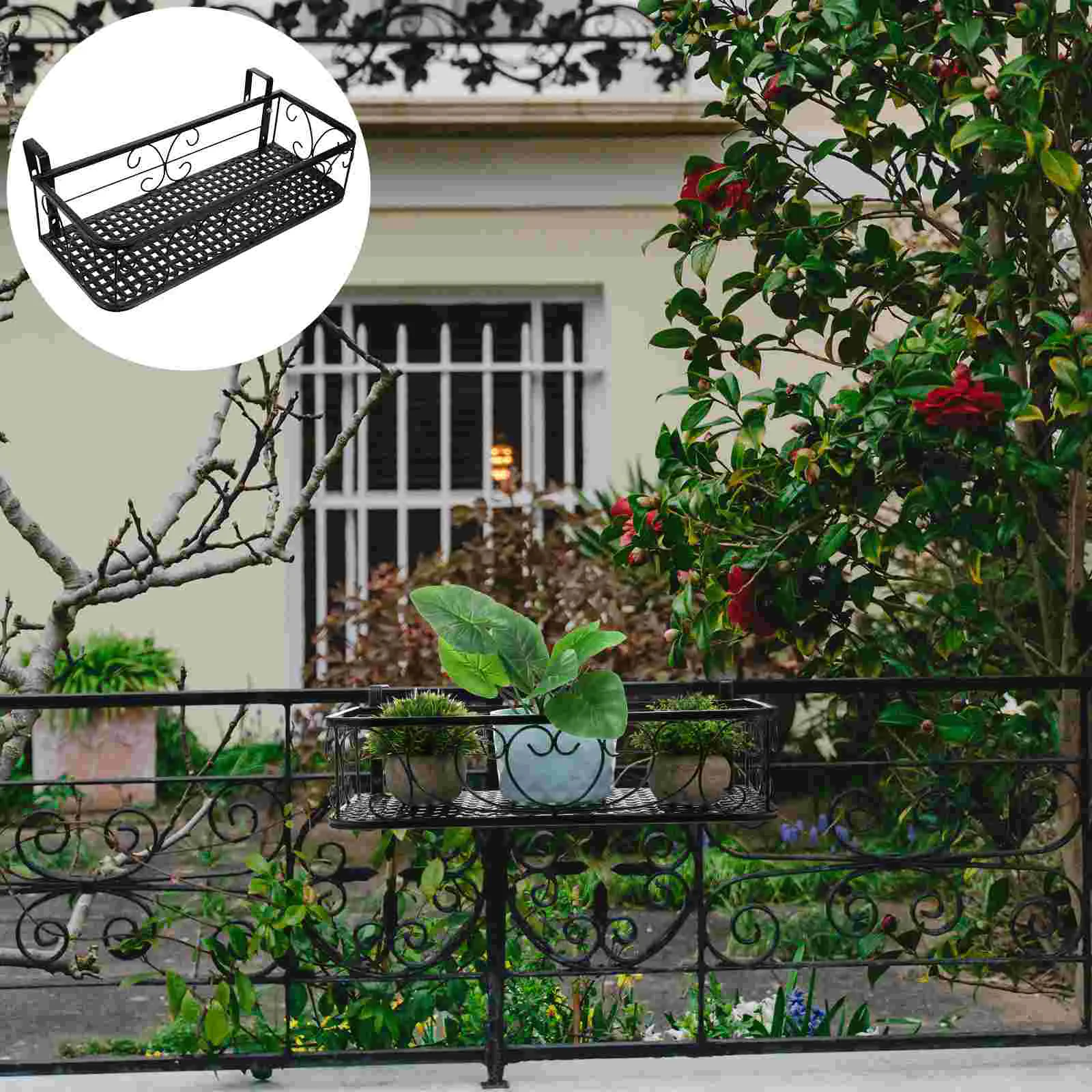 

1Pc Balcony Flower Pot Stand Metal Potted Stand Flowerpot Rack