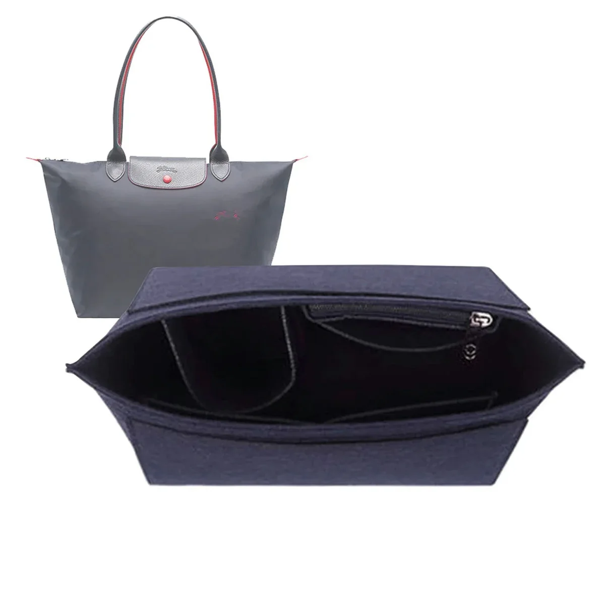 حقيبة من اللباد تناسب حقيبة يد لونغشامب ، حقيبة بط...