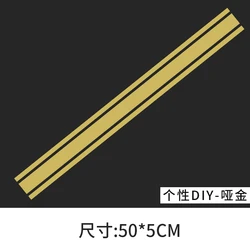 50CM Motorcycle Fuel Tank Cool Decoration Vinyl Sticker Decal (Gold)