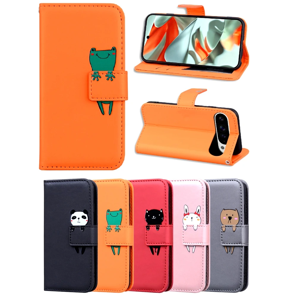 Adorable Rabbit Magnetic Leather Flip Case Wallet with Card Slot