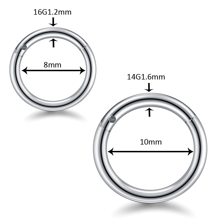 Titanium Nose Hoop Septum Piercing Clicker 18G Hinged Segment Rings Lip Helix Daith Conch Cartilage Earrings Sexy Jewelry 1PC nose rings piercing jewelry body piercing earrings ear piercing jewelry body piercing jewelry body jewelry hoop earrings