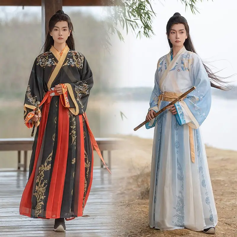 

Yourqipao размера плюс 2XL Hanfu мужские старинные китайские наборы Hanbok мужские костюмы для карнавала и Хэллоуина Одежда для косплея большого размера для мужчин