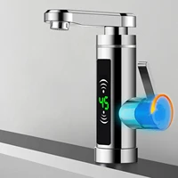Tuyau de chauffage en acier inoxydable, robinet électrique, entrée d'eau souterraine, affichage numérique LED, 3 secondes de chaleur rapide, 25-55 ℃, 3000W 3