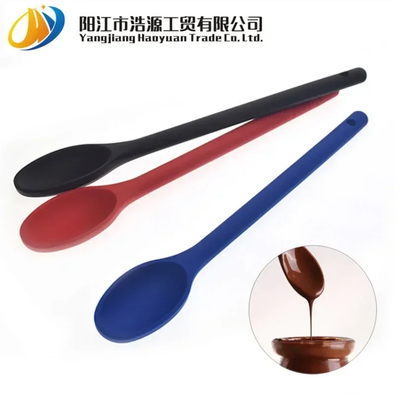 Kitchen Silicone Spoon Large Long Handle Cooking Baking Heatproof Spoon Food Stirring Grade Silicone Cooking Utensil Kitchenware