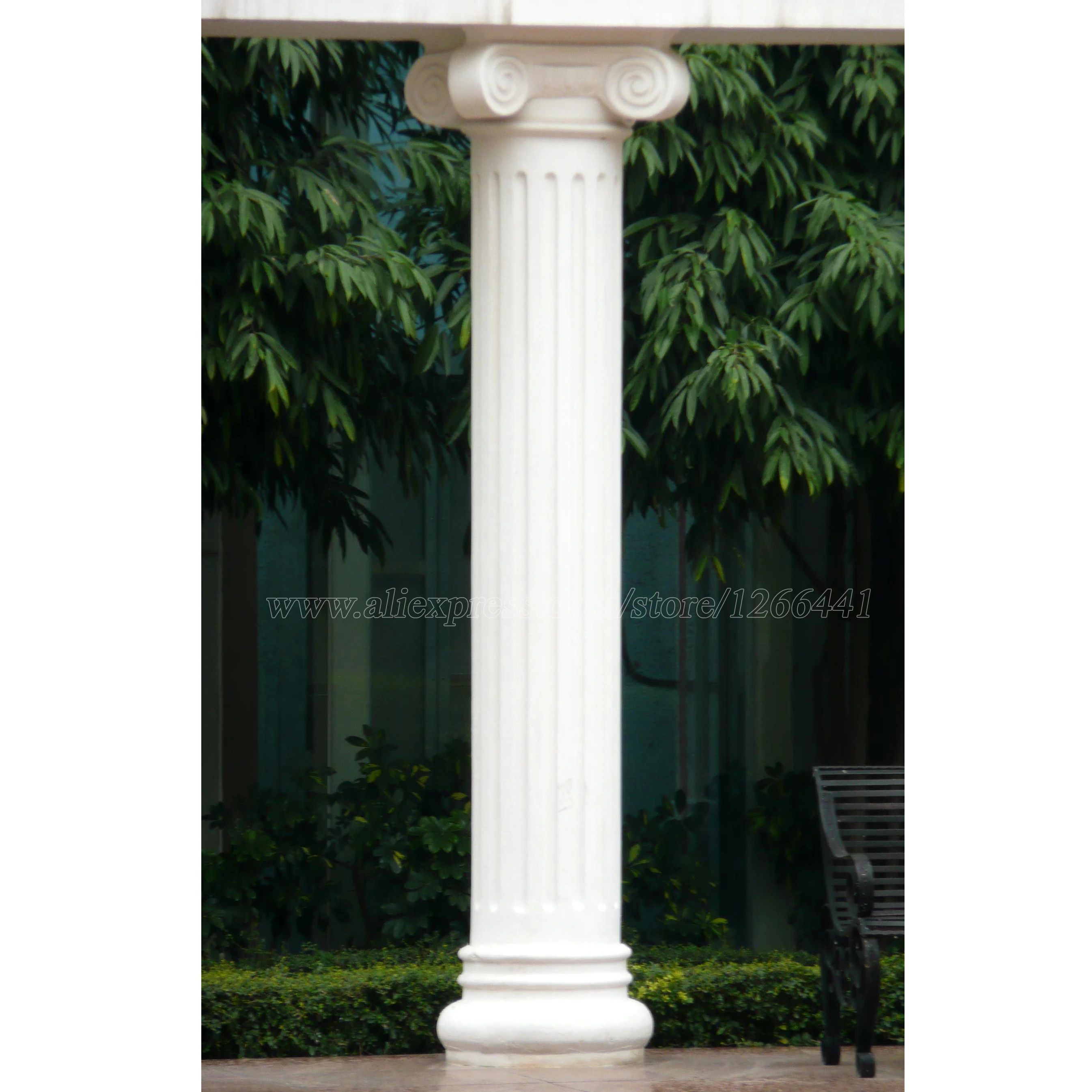 Carved Stone Roman pillars Greek Angular Ionic style columns marble portal posts gate pillars made
