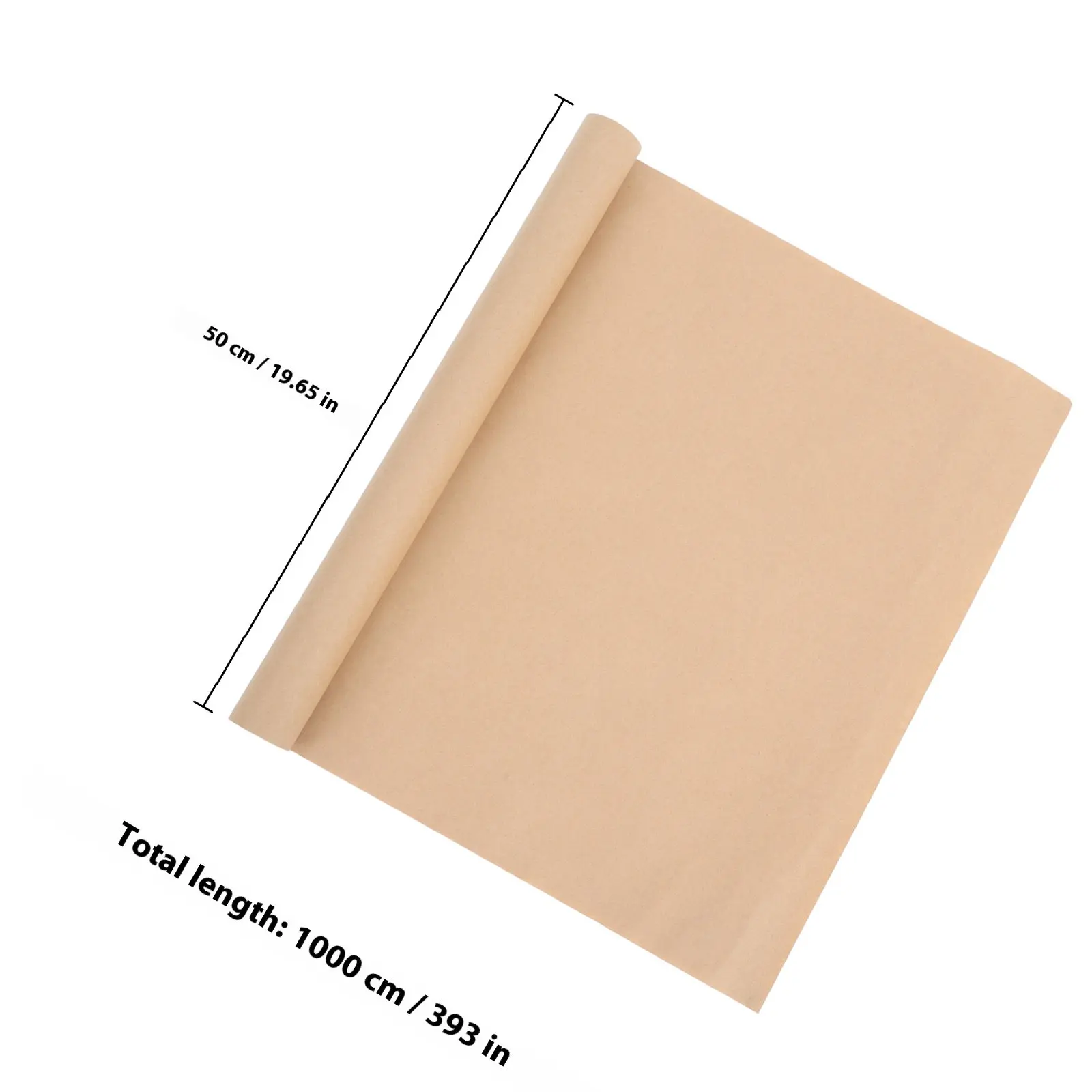 갈색 크라프트 종이 롤 대형 빈티지 포장지 롤 꽃다발 DIY 공예 포장 배송 테이블 커버용