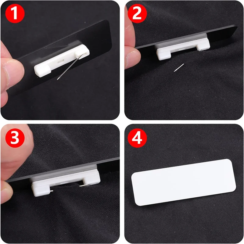 100pcs 22/31/36mm Kunststoff selbst klebende Sicherheits nadeln für DIY Namensschilder ID Abzeichen Award Bänder Bastel zubehör Zubehör – Detail 5