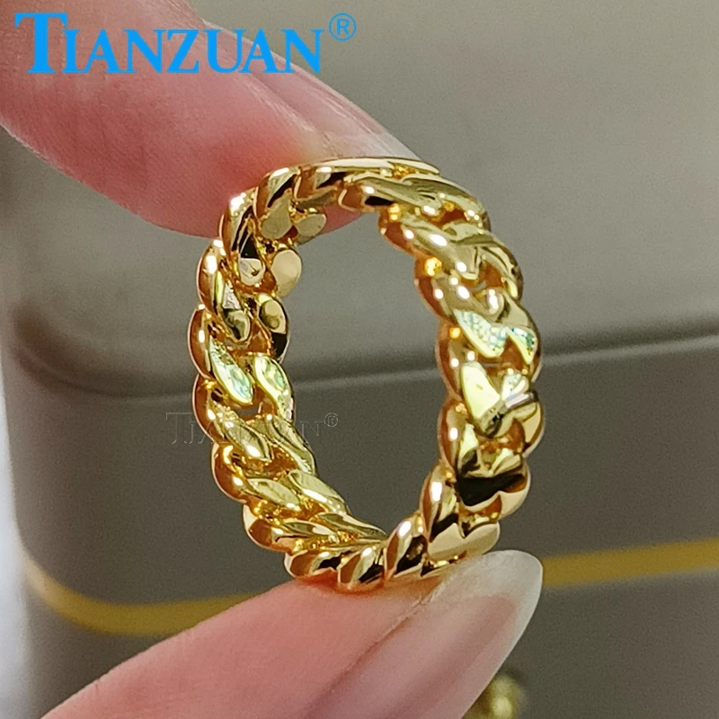 New 6mm  Rings 925 silver Gold Plated Love Ring for Women Engagement Wedding Party Gifts Fashion Jewelry new strawberry ring box rose flower jewelry package box wedding party rings earring display box heart flocking gift storage case