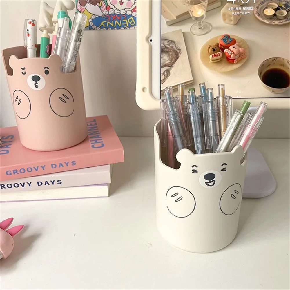 Piece Mini Pencil Holder Kawaii Cartoon Animal Bear Stationery