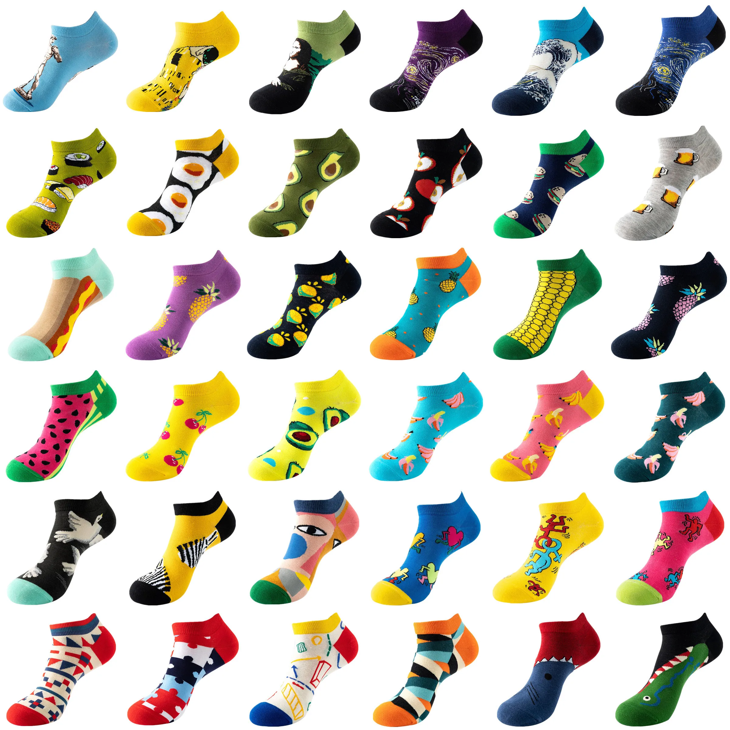 

1 пара, модные хлопковые носки унисекс с фруктами