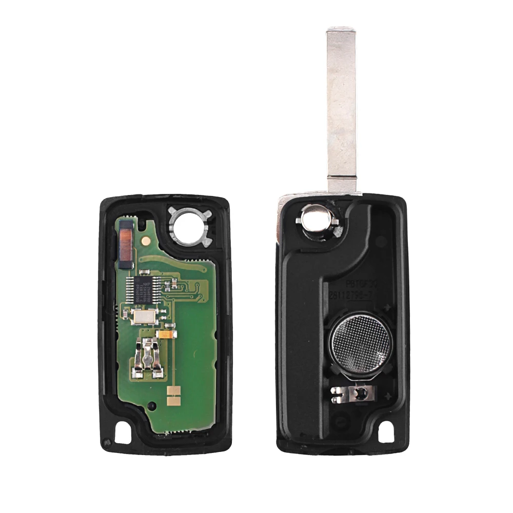 Car Remote Key XNRKEY 2 Button Flip Smart For Peugeot Citroen Blade HU83 0536 FSK 433MHz Chip ID46 / PCF7961