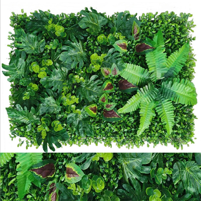 Green Artificial Plants Wall Panel - Outdoor Decor Carpet for Home, Wedding, and Party Backdrop