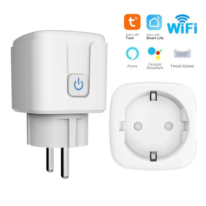 A10R Ewelink WiFi Smart Socket with Power Monitoring - EU Plug with Voice Control Support
