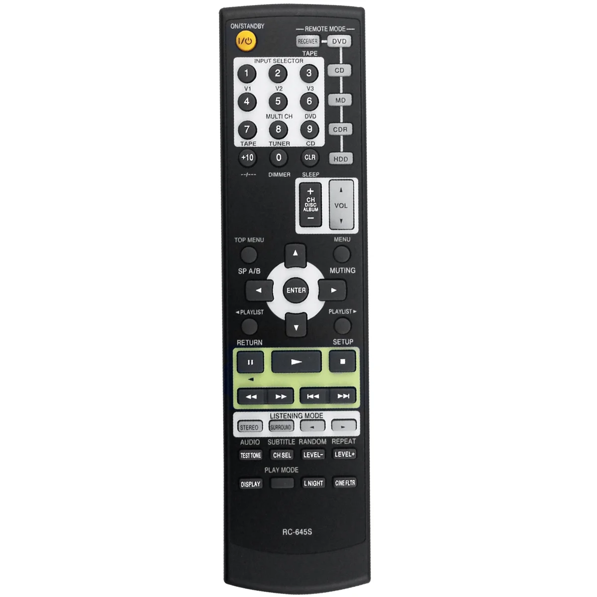 RC-645S 교체 리모컨, 온쿄 홈 시어터 시스템, HT-S4100 TX-SR304 TX-SR304S HT-S4100S HTS4100 TXR304