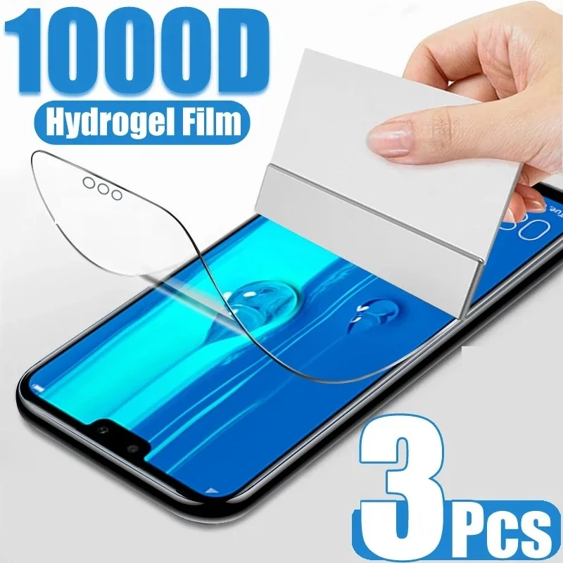 3Pcs Hd Hydrogel Film Per Huawei Y5 Y6 Y3 Ii Y6 Pro 2017 Y3 2018 Y7 Prime Screen Protector Per Huawei P Smart Plus Not Glass
