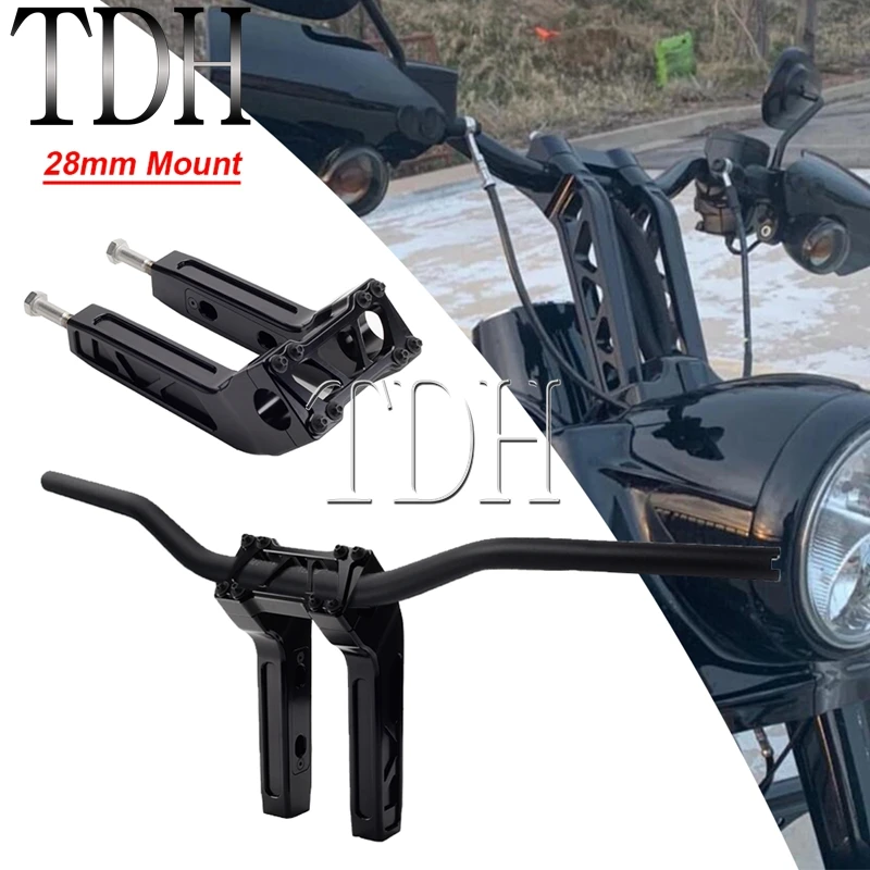 7/8 ''22mm Motorfiets Z Drag Bar Stuur Voor Honda Suzuki Yamaha Kawasaki Harley Chopper Cruisers Bobber Custom (hoogte 6