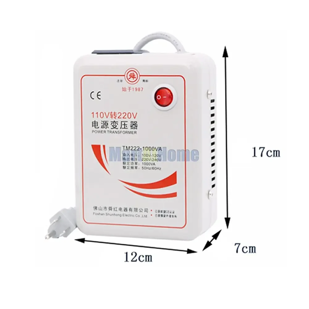 Transformateur convertisseur de voltage 110V/220V, 220V/110V, 1000 Watt