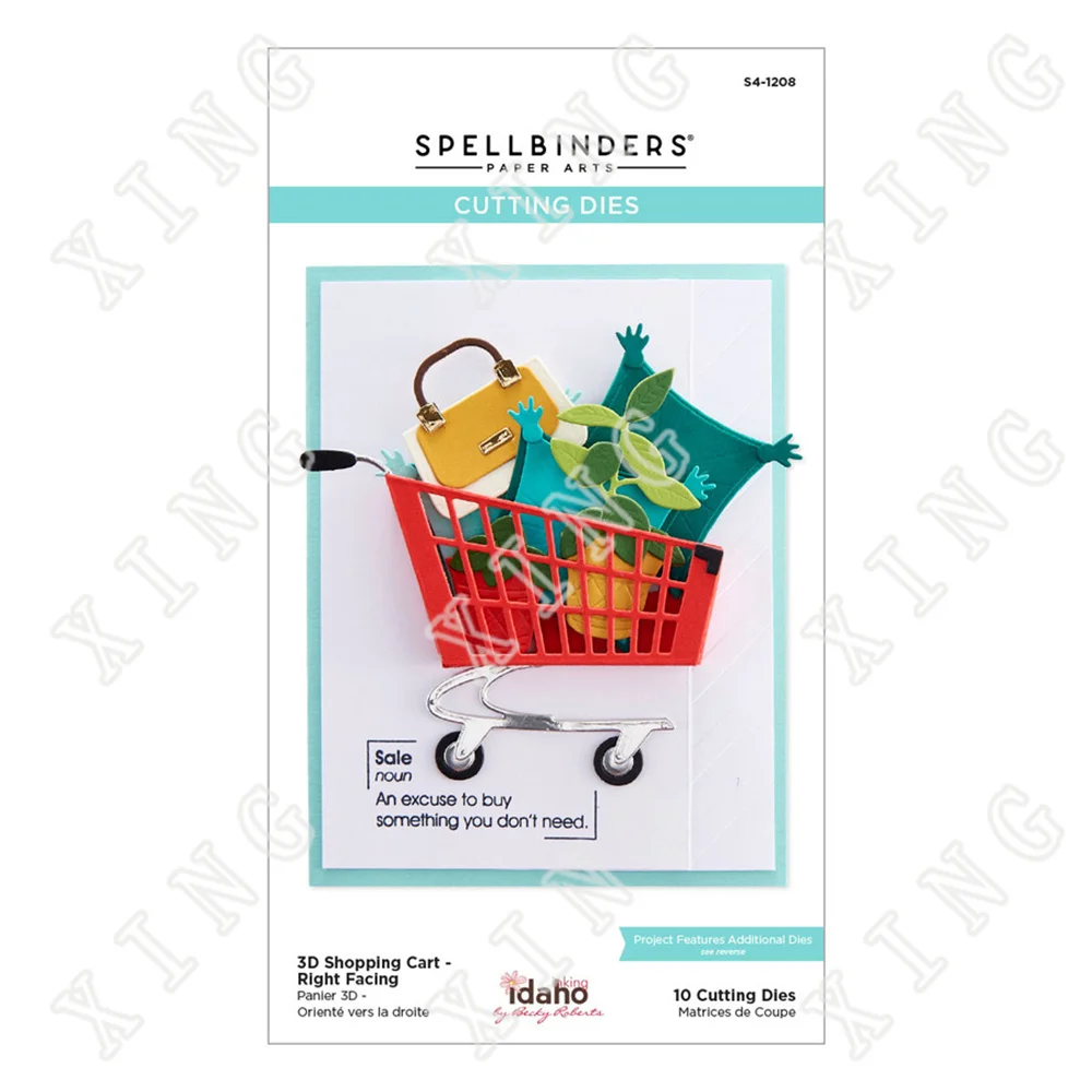 Shopping Cart Metal Craft Cutting Dies Diy Scrapbook Paper Diary Decoration Card Handmade Embossing New Product for 2022