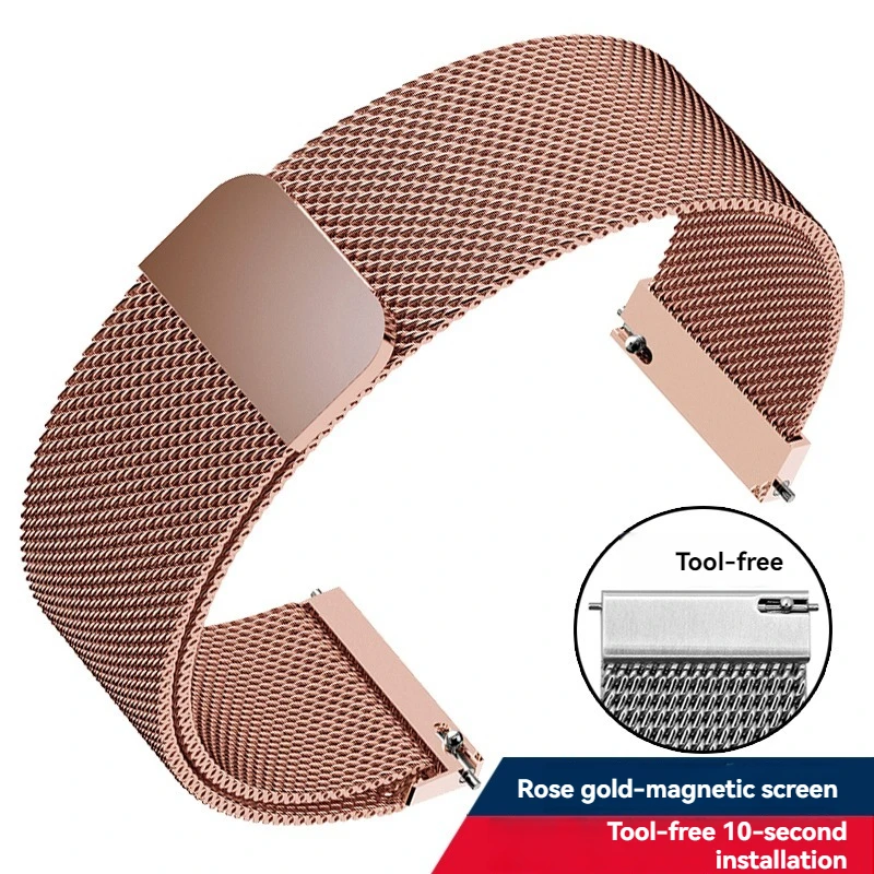 Magnetic Milanese Mesh Quick Release Stainless Steel Watchband Bracelet