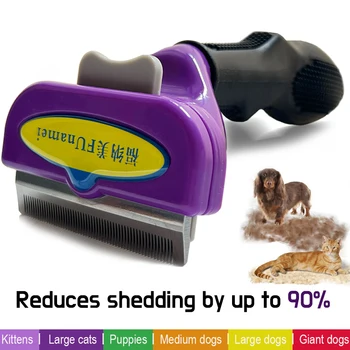 Long Hair Cat Brush Pets Deshedding Tool for Dogs Cats , Short Cat Comb Dog Hair Removal Brush Pet Grooming Fur Dematting Brush