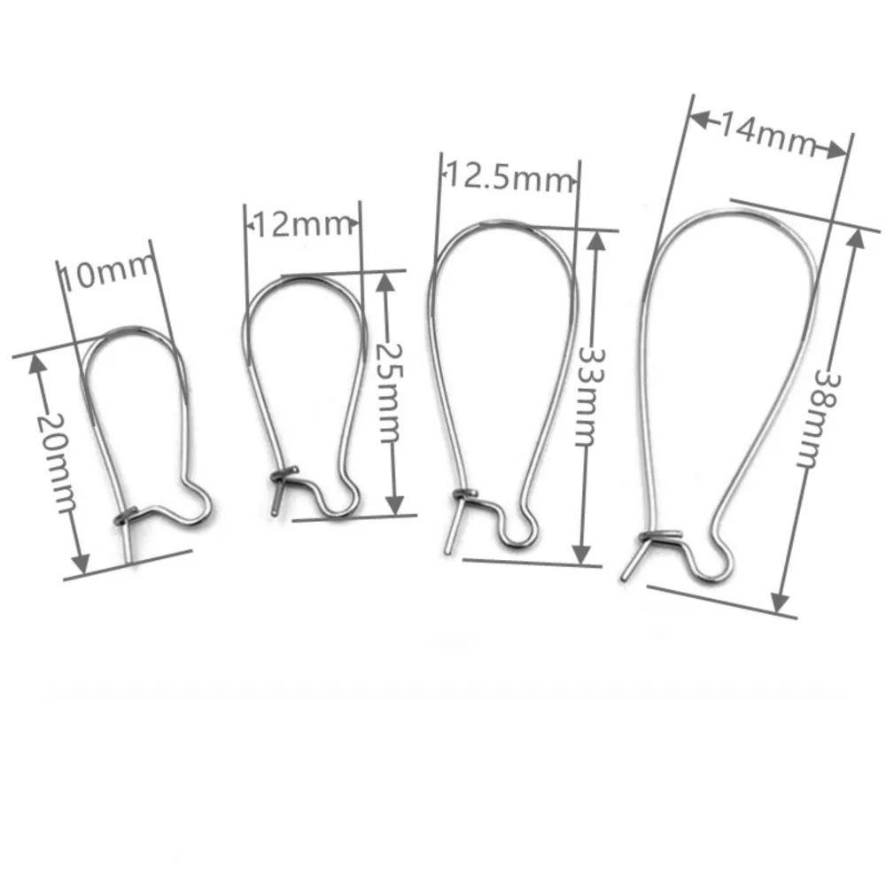 Ganchos Para Pendientes De Riñón - 20 Mm Hallazgos De Acero