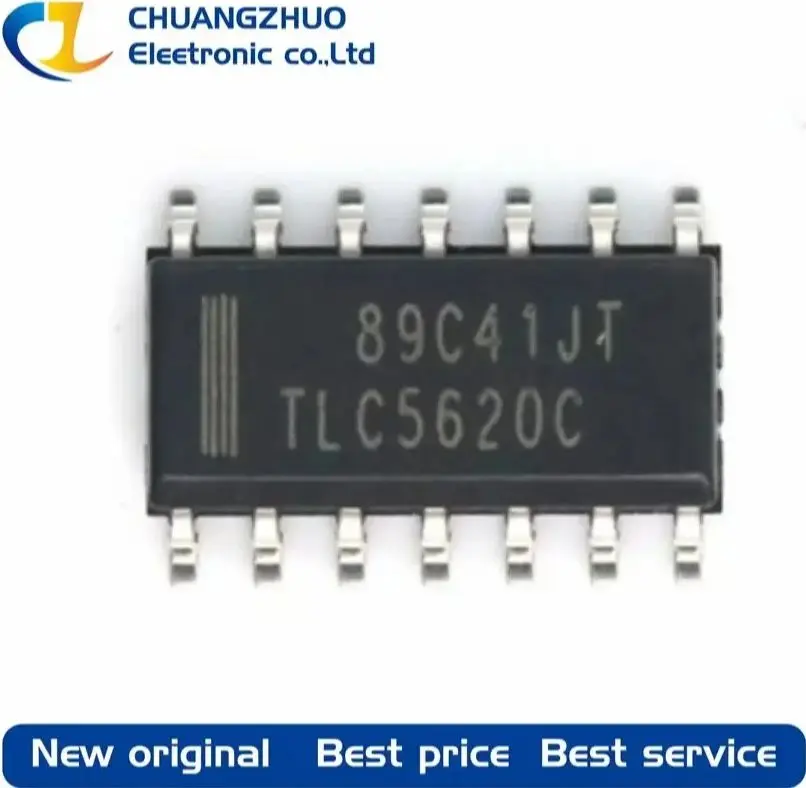 

1Pcs New original TLC5620CDR TLC5620C 10us 8 SPI 5V SOIC-14 Digital To Analog Converters (DACs)