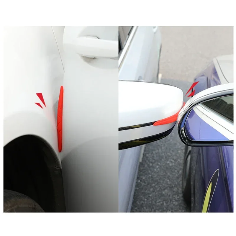 4PCS Silicone Car Door and Mirror Protection Guard Set