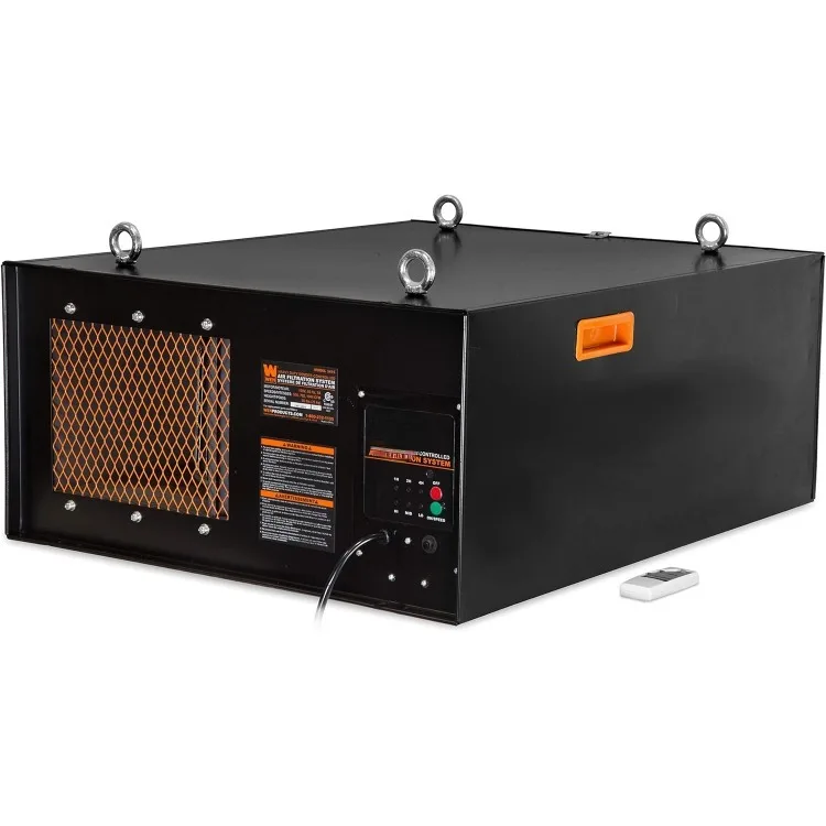 

AF1270 4.2-Amp 3-Speed Remote-Controlled Industrial-Strength Air Filtration System (750/950/1270 CFM) , Black