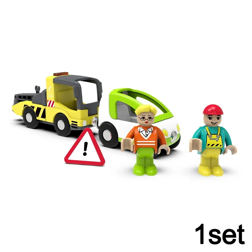 Kid Magnetic Electric Car Locomotive Fit Wooden Firefighting Train Track Slot Diecast Railway Tracks Kid Educational Toys Gifts 4