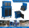 Tool Chest, 5-Drawer Rolling Tool Storage Cabinet with Detachable Top Tool Box, Liner, Universal Lockable Wheels, Adjusta 3