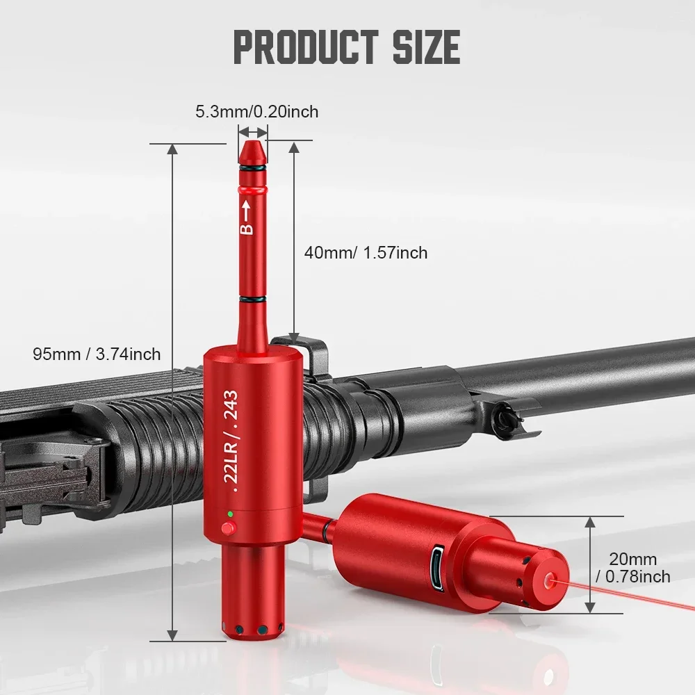 30-30 30-06 dual-purpose magnetic suction laser training bullet red dot dry powder