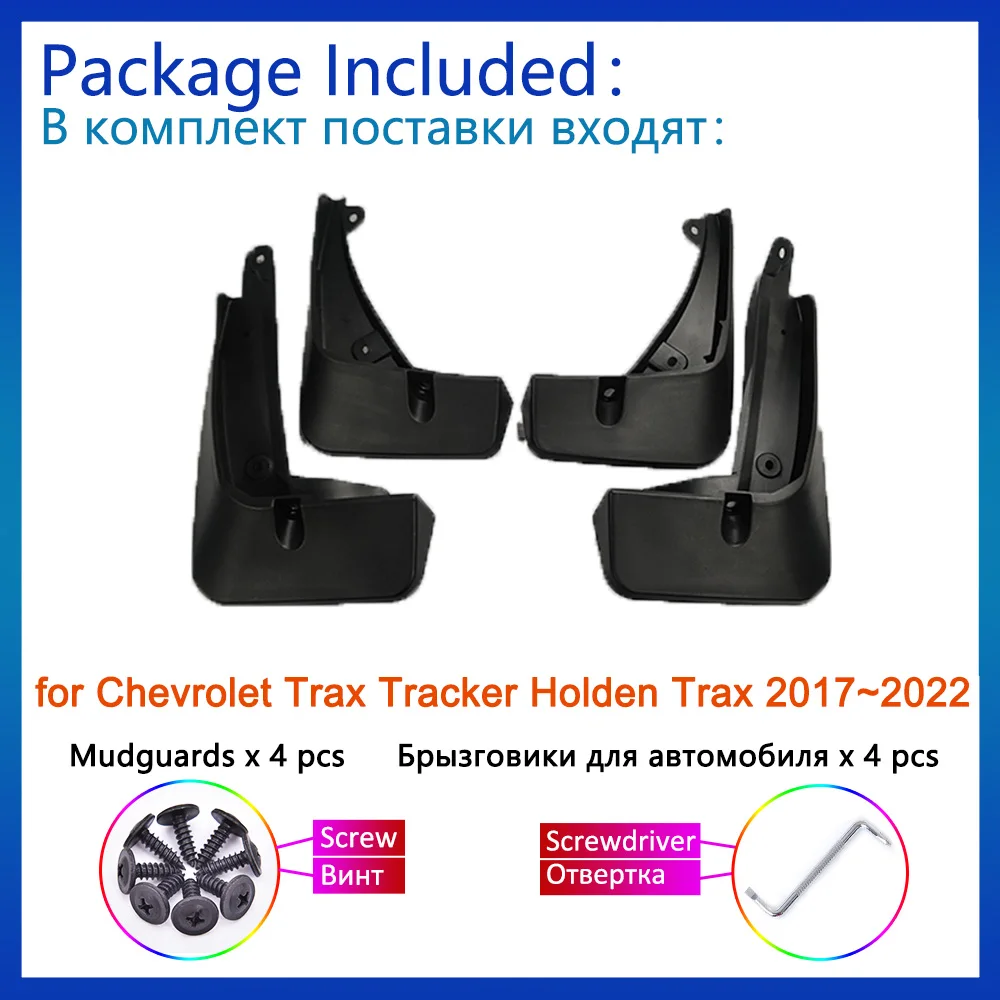 

4x MudGuards For Chevrolet Trax Tracker Holden Trax 2017~2022 Accessories 2018 2019 2020 2021 Car Mudflaps Splash Guards Fender