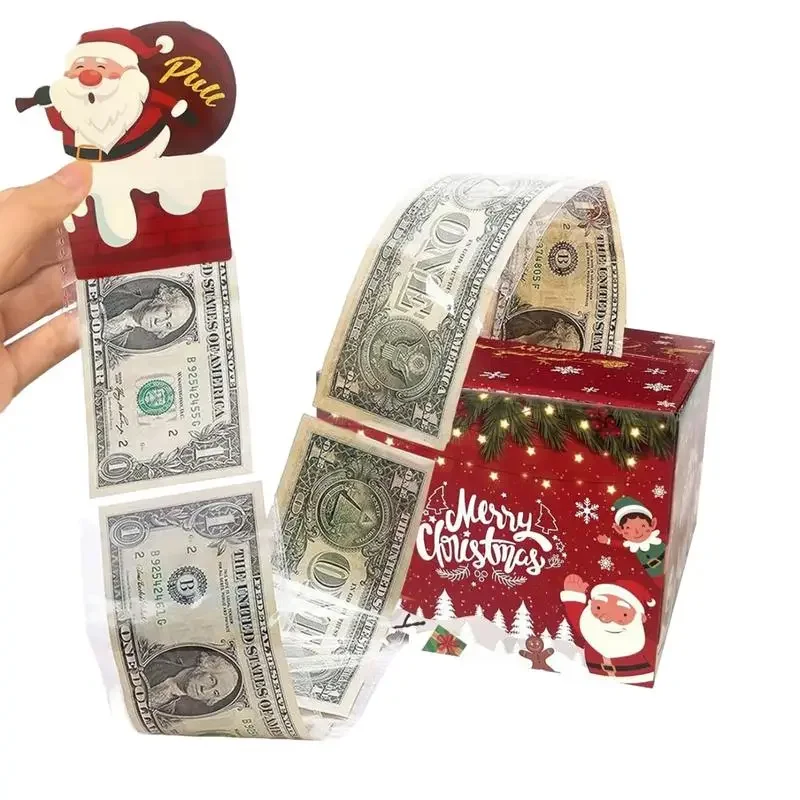 Christmas Money Holders For Cash Holiday Cash Box Holder Desk Decor Home Decor Pull Out Box Money Holder Merry Christmas Box