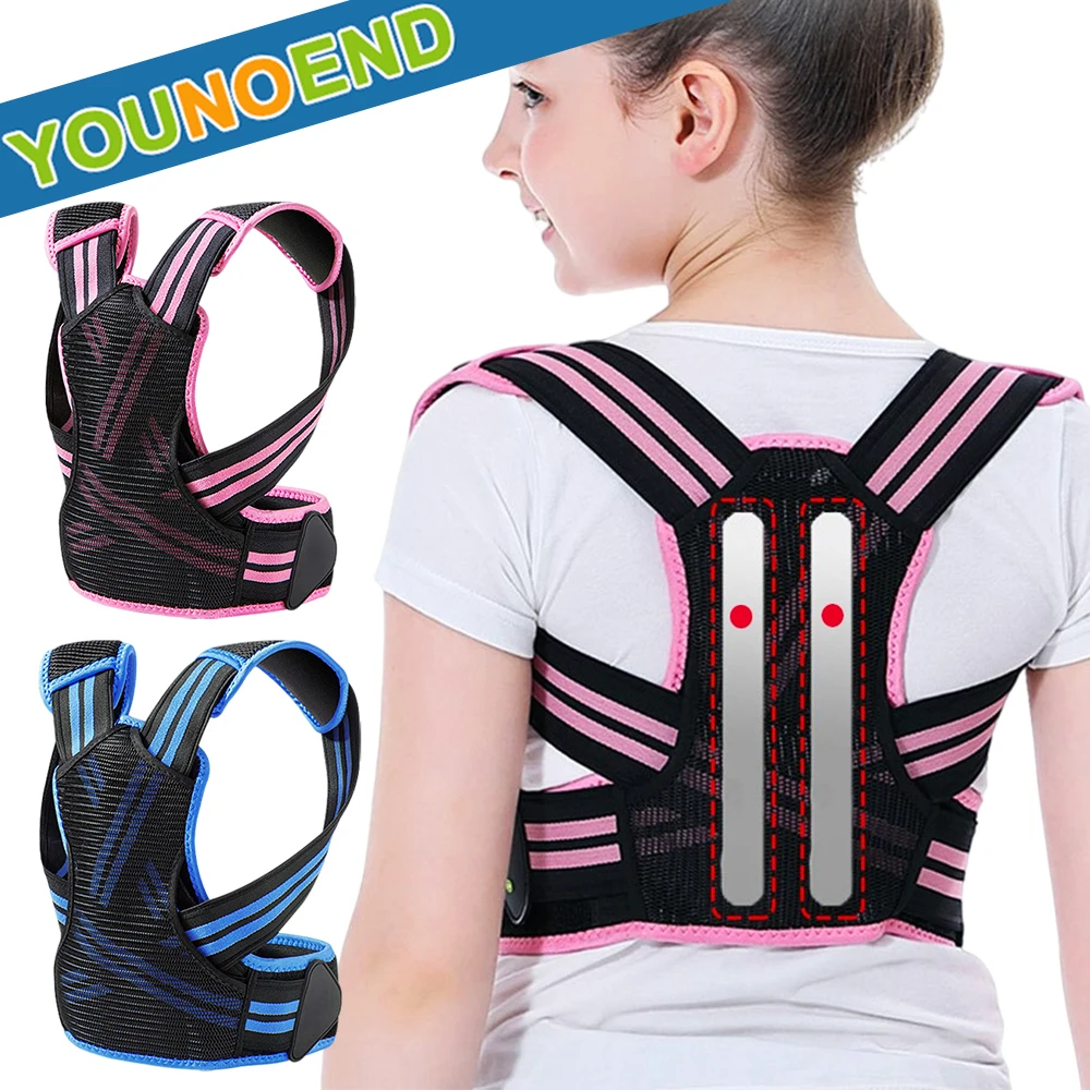 

Kids Teens Adjustable Back Posture Corrector Upper Back Straightener Brace for Posture Correction,Thoracic Kyphosis, Hunchback