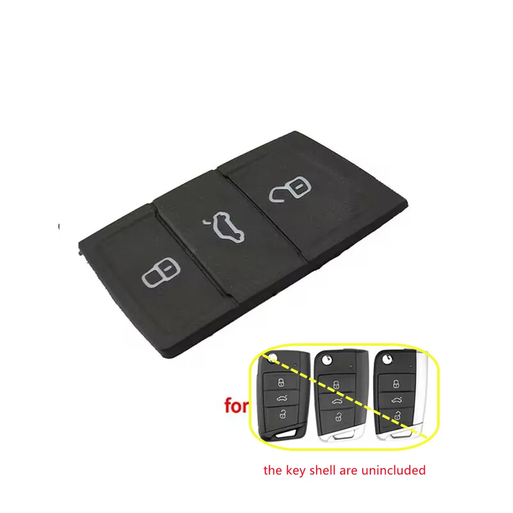 

1pcs Remote Rubber Car Key Pad 3 Buttons For VW Golf 7 4 5 Mk4 6 For Skoda Octavia For Seat Leon Ibiza Altea Key Fob