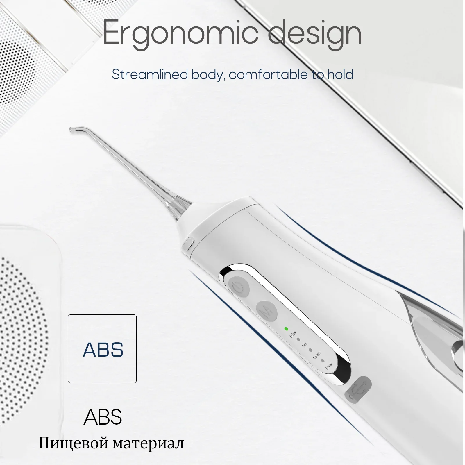 Oral Irrigator USB Rechargeable Water Flosser Portable Dental Water Jet 310ML Tank IPX7 Waterproof Teeth Cleaner Travel