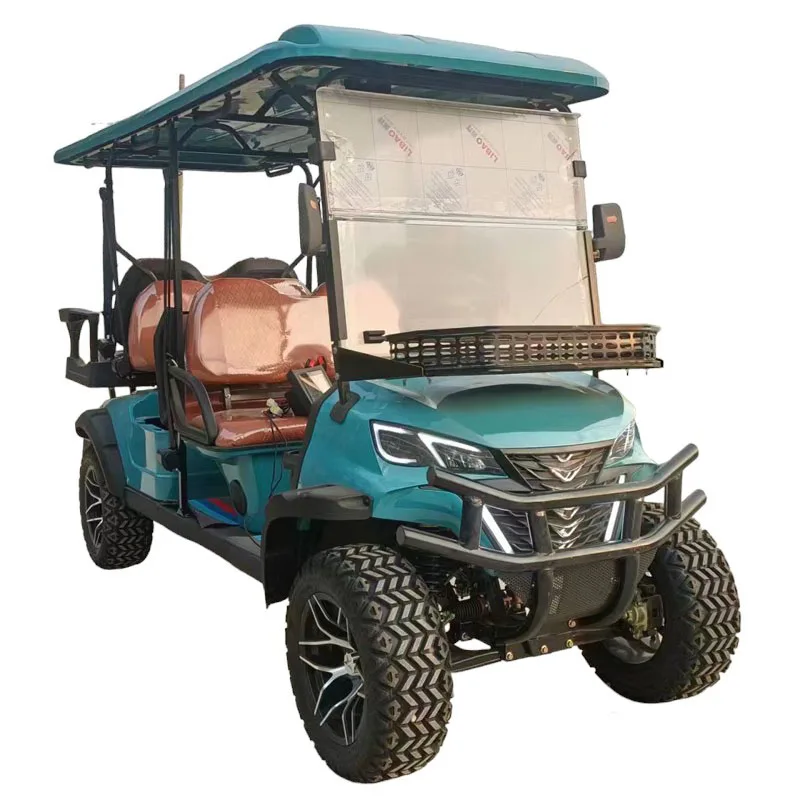 Carrello Da Golf Cinese Omologato Stradale 48V Club Car Electric 4X4 Utility Vehicle 2 4 6 Seater Luxury Off Road Golf Buggy Cart