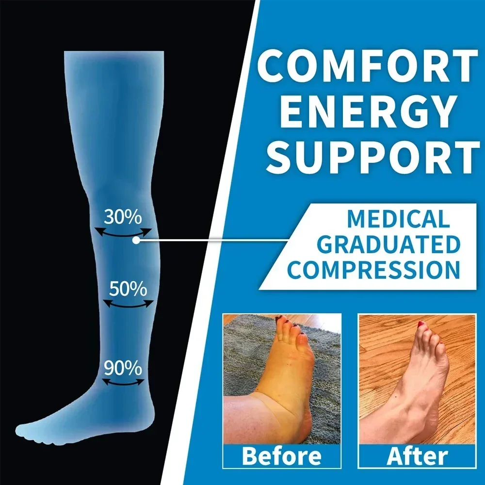 1Pair Compression Socks Men Women 20-30 mmHg