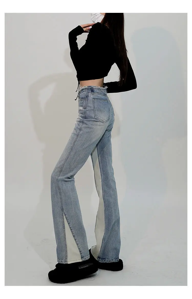 High Waist Spring Denim Long Casual Wide Leg Jeans New Loose Women Fashion Long Denim Korean New Harajuku Trousers blue jeans