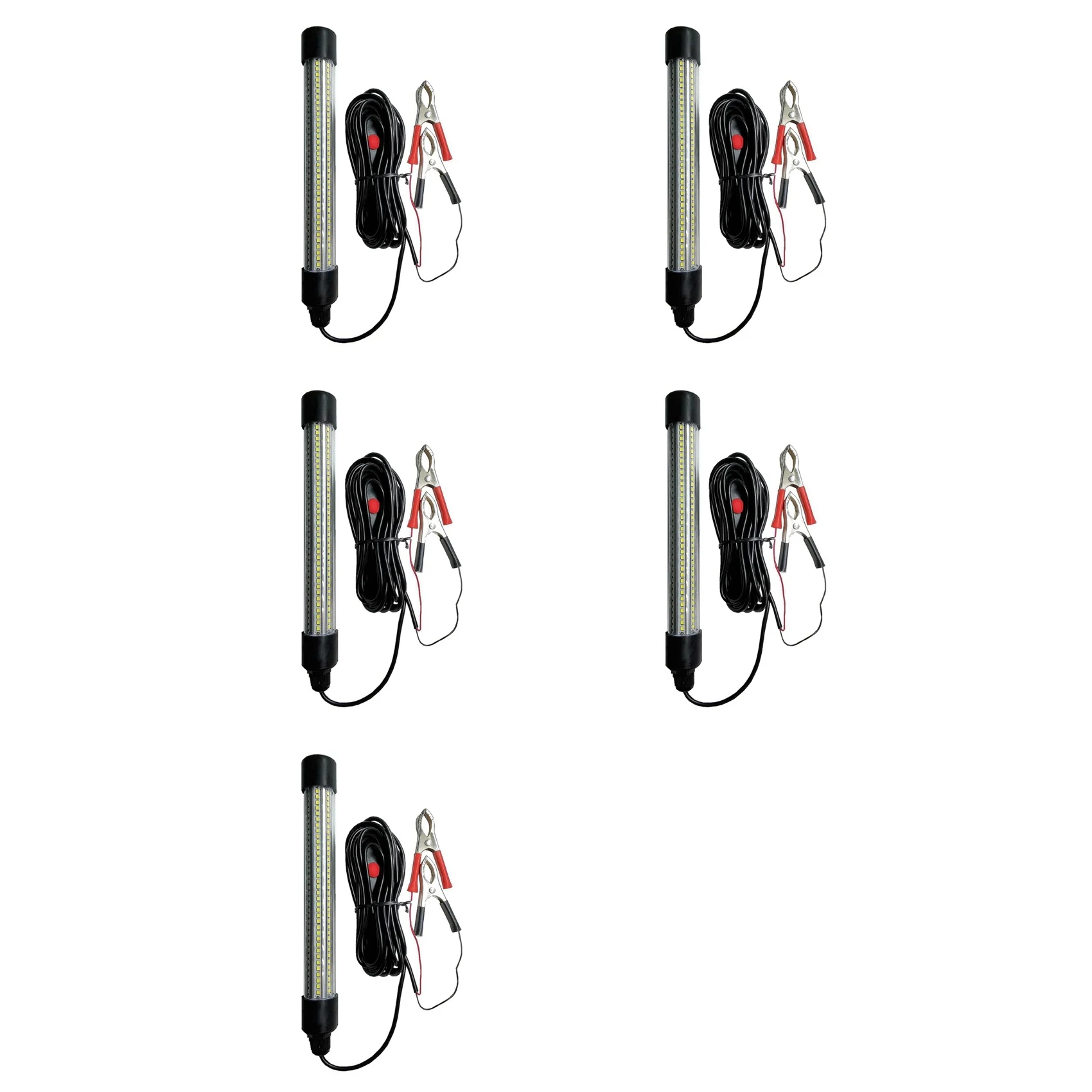 【추수감사절】5X 12V 24V 낚시등 20W 고출력 LED 수중 낚시등 IP68 방수 바다 낚시등 흰색