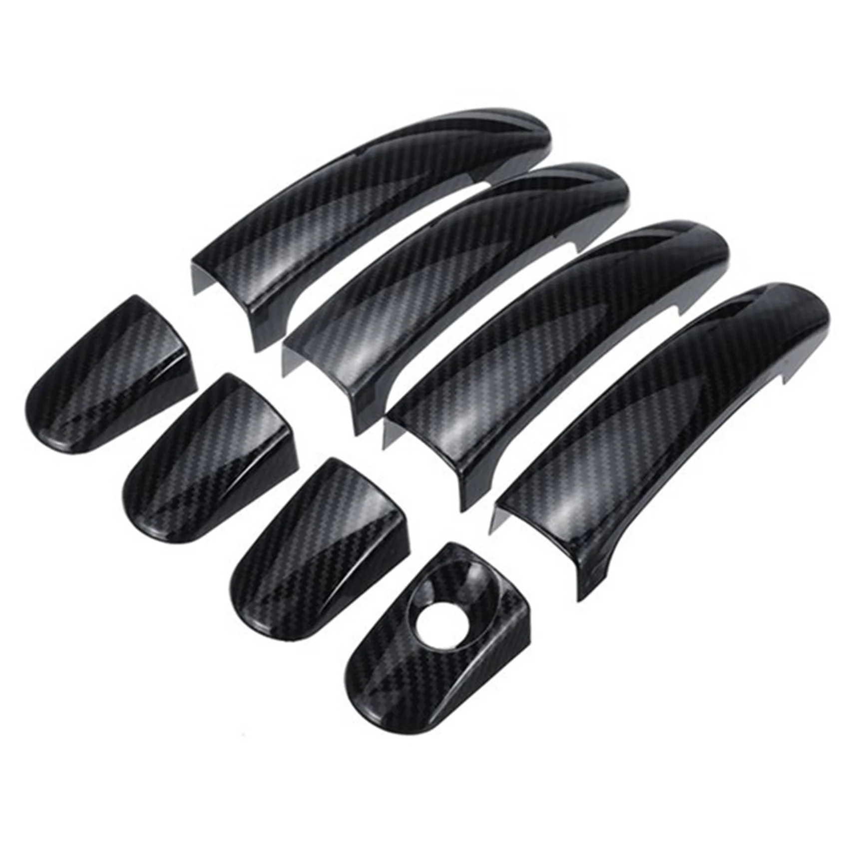 

8PCS Car Carbon Fiber Door Handle Covers Exterior Doors Handle Cover for Ford Focus Escape Kuga-Ranger 2013-2018