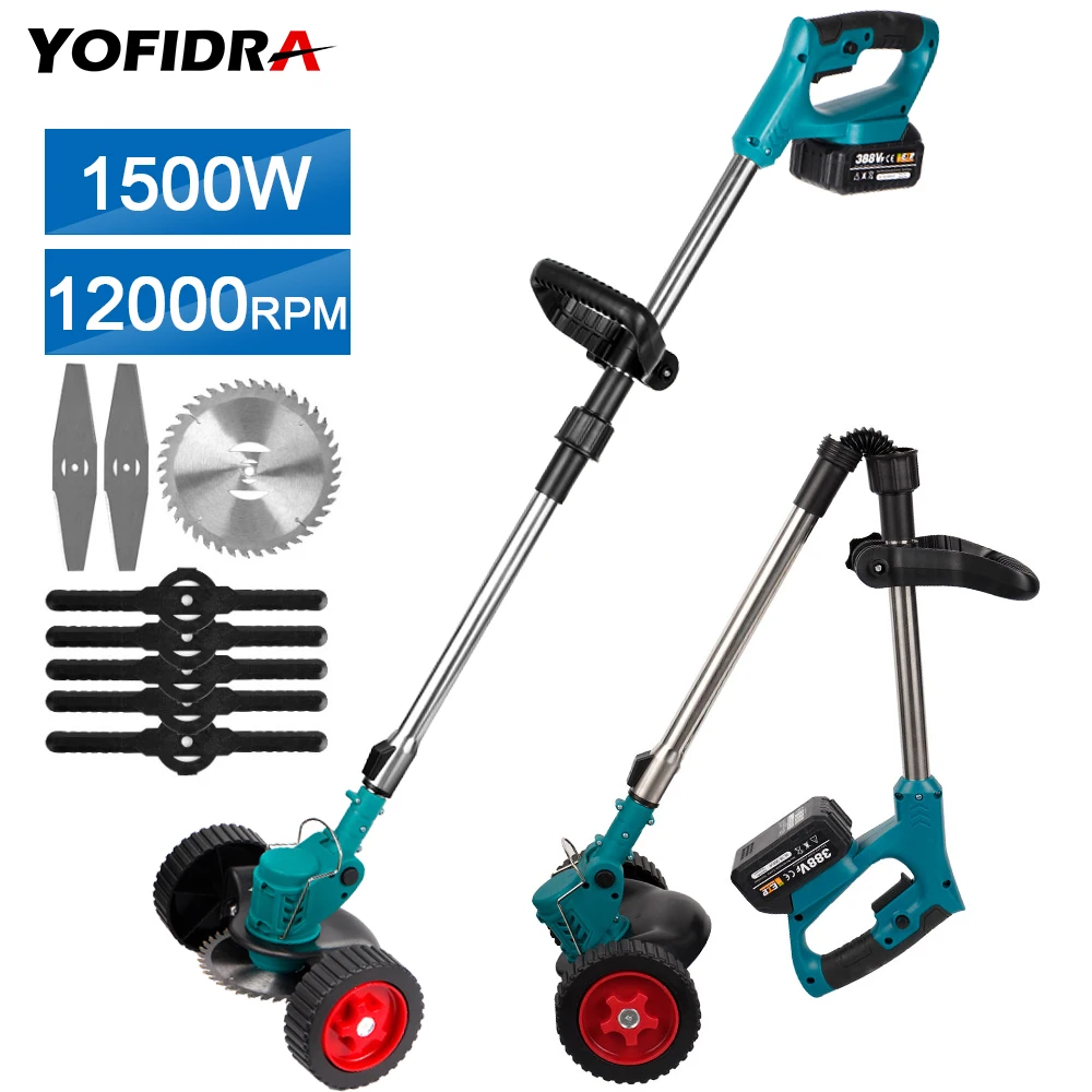 Yofidra Electric Lawn Mower Handheld Cordless Garden Grass Trimmer.100
